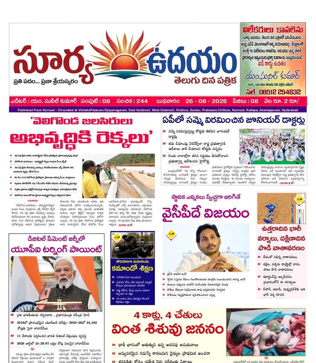SURYA UDHAYAM EPAPER